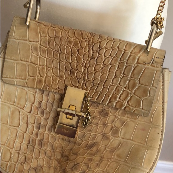 SOLD🚫 CHLOE drew croc embossed leather - Picture 5 of 6